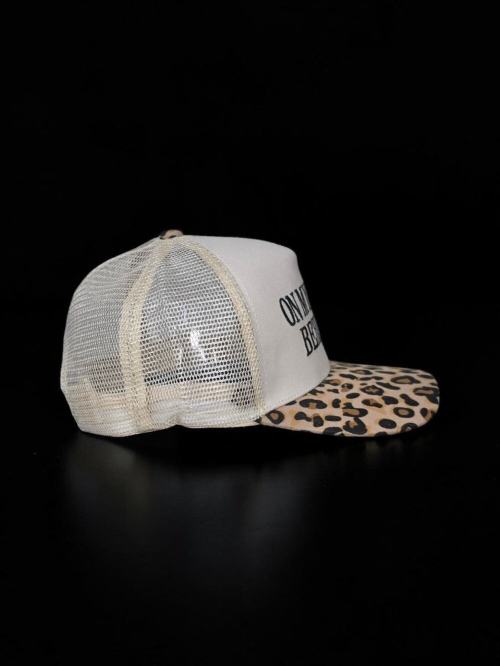Zenana "On My Worst Behavior" Leopard / Cheetah Print Snapback Trucker Hat NWOT - Picture 12 of 13